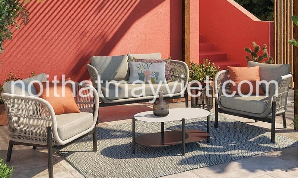 Bàn Ghế Sofa Mây Tre BGSF0011